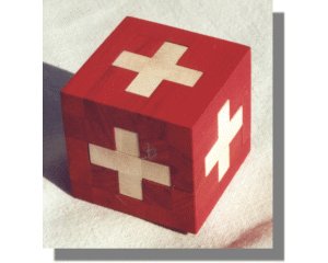 Crazy Swiss Cube rot-weiss